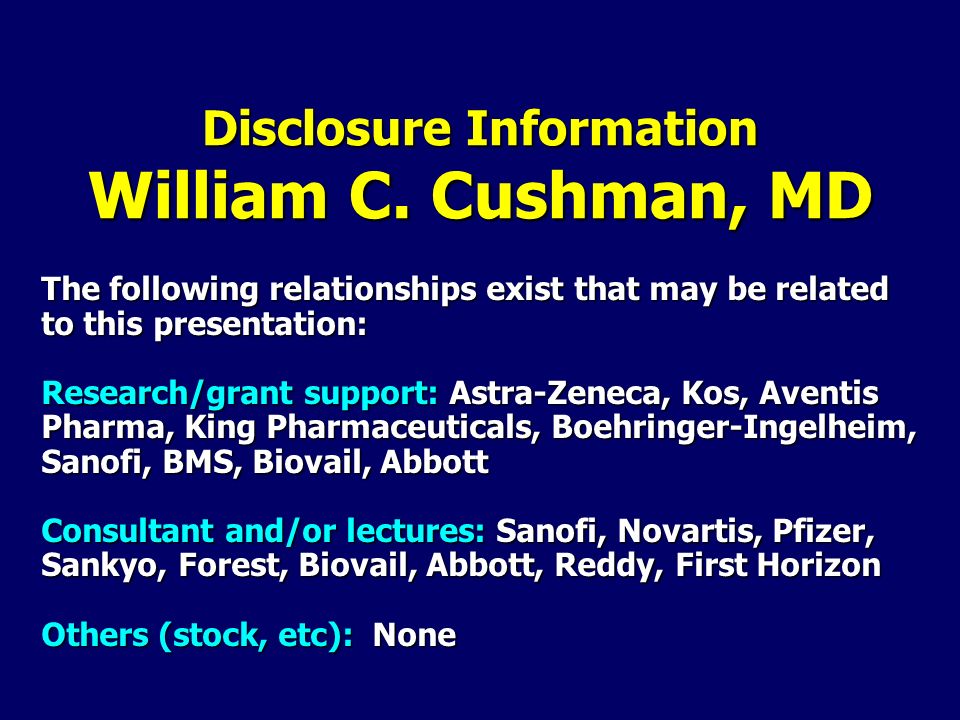 Disclosure Information William C.
