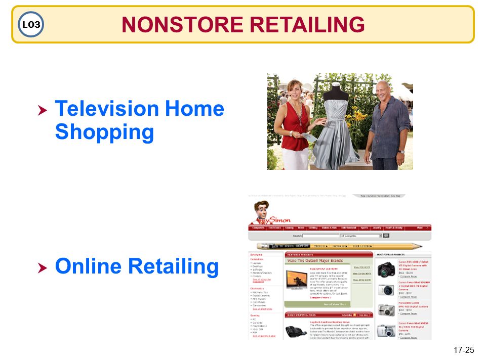 NONSTORE RETAILING LO3  Television Home Shopping  Online Retailing 17-25