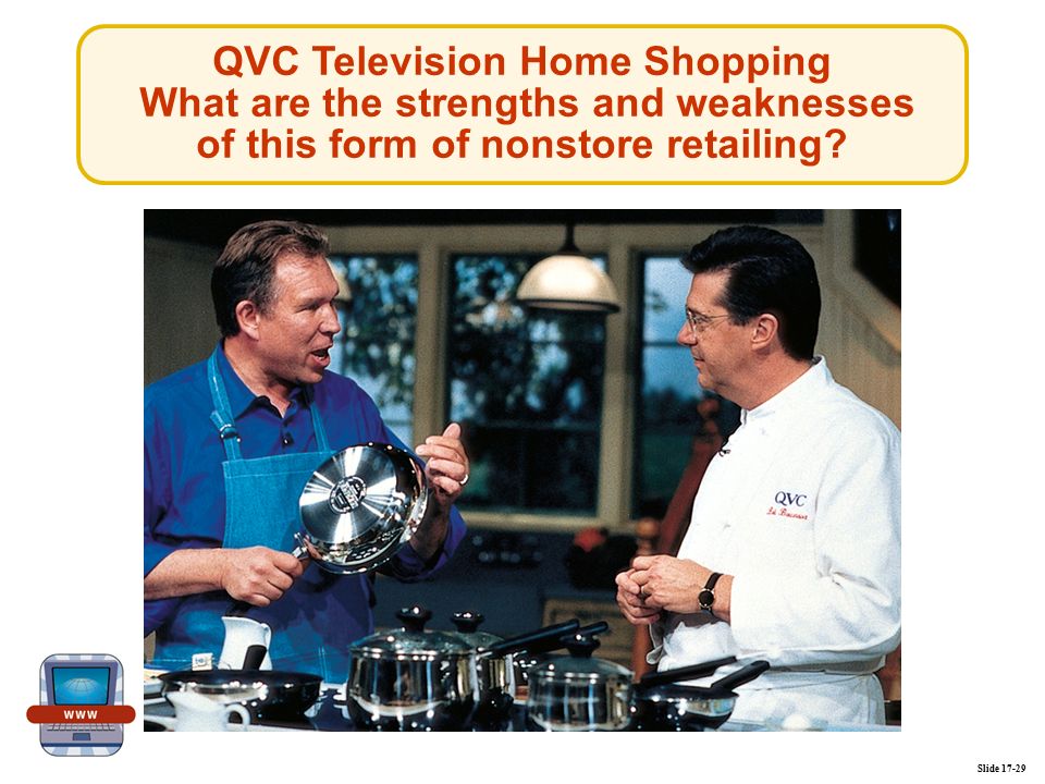 Slide QVC Television Home Shopping What are the strengths and weaknesses of this form of nonstore retailing