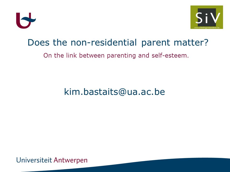 Does the non-residential parent matter. On the link between parenting and self-esteem.