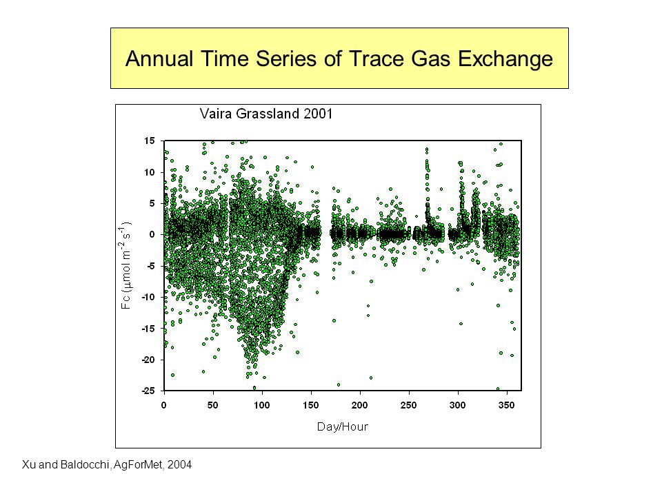 Annual Time Series of Trace Gas Exchange Xu and Baldocchi, AgForMet, 2004