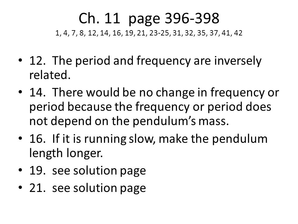 Chapter Review Ch 11 Page 4 7 8 12 14 16 19 21