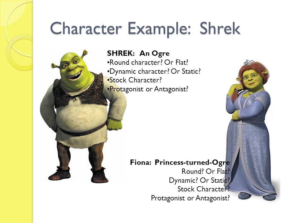 Character Example: Shrek SHREK: An Ogre Round character.