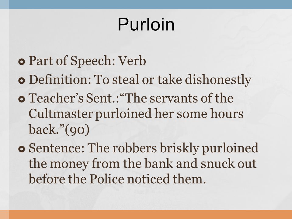 Purloin meaning