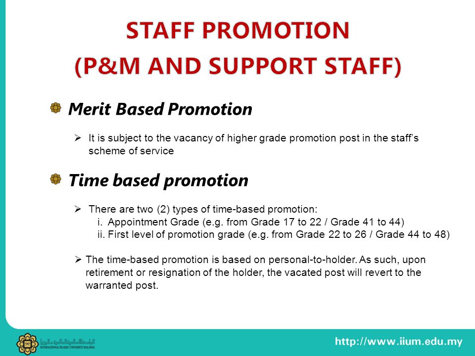 promotion not based on merit