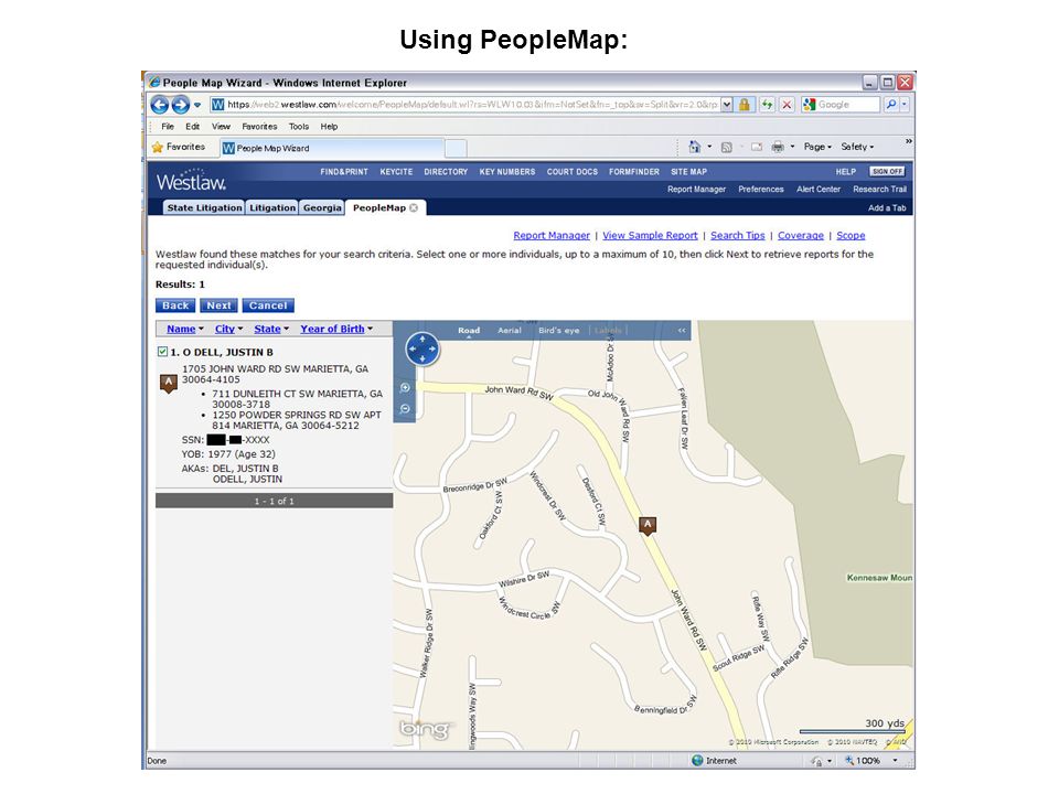 Using PeopleMap: