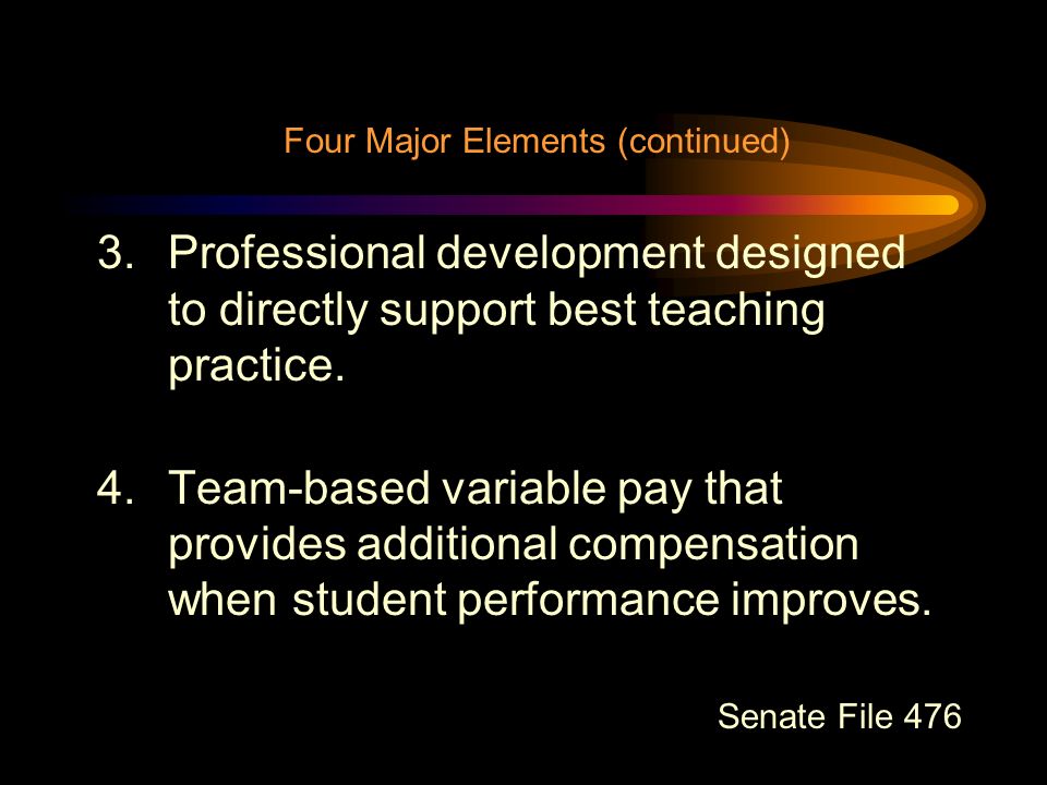 3.Professional development designed to directly support best teaching practice.