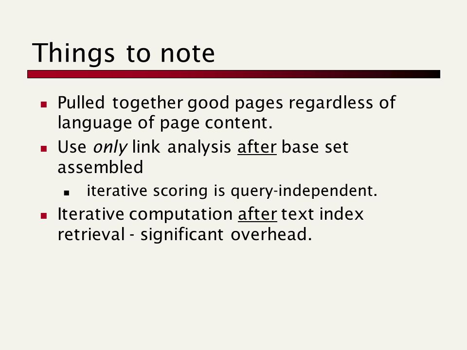 Information Retrieval Lecture 9 Recap And Today S Topics Last Lecture Web Search Overview Pagerank Today More Sophisticated Link Analysis Using Links Ppt Download