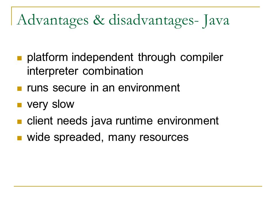 Image result for advantages and disadvantages java