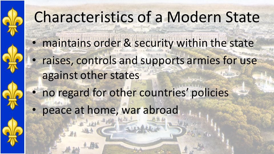 characteristics of the modern state