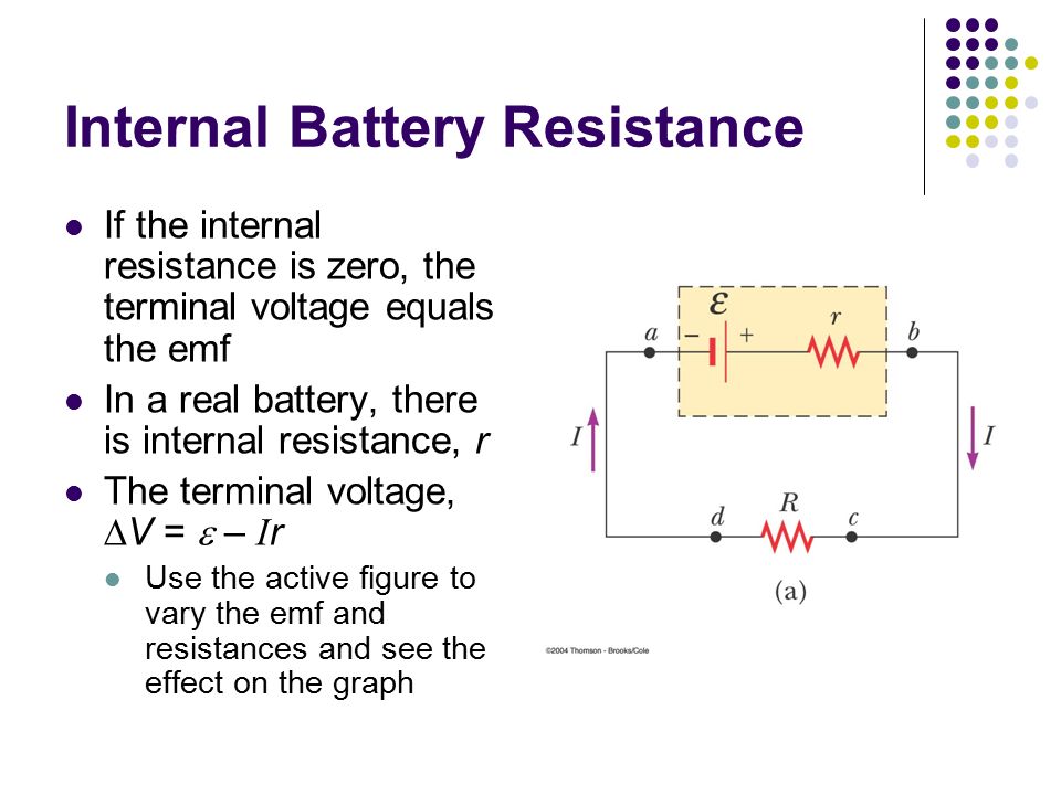 Internal battery. Batt Resistance таблица. Resistance and Voltage. EMF физика. EMF Formula.