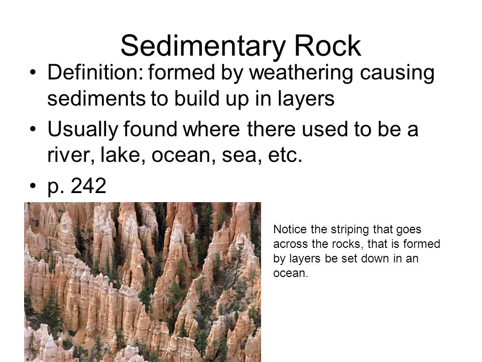 Definition sedimentary rock why do