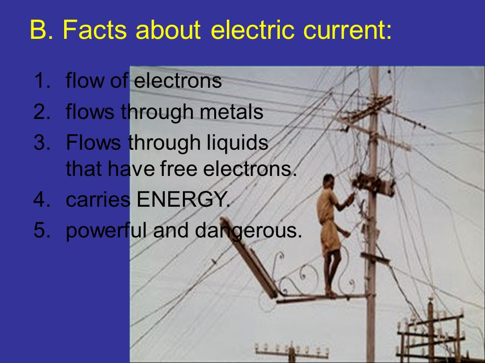 Facts about sale current electricity