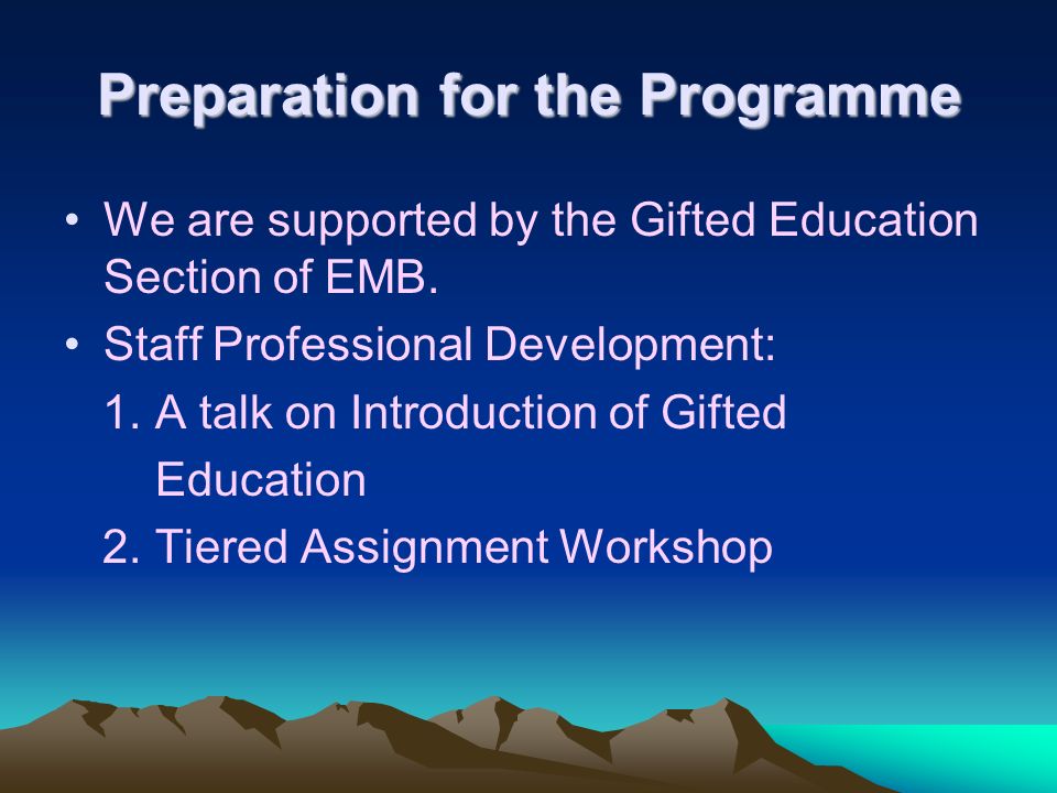 tiered assignments gifted