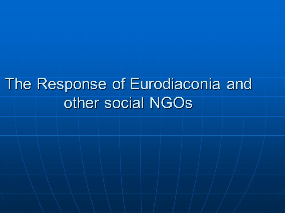 The Response of Eurodiaconia and other social NGOs
