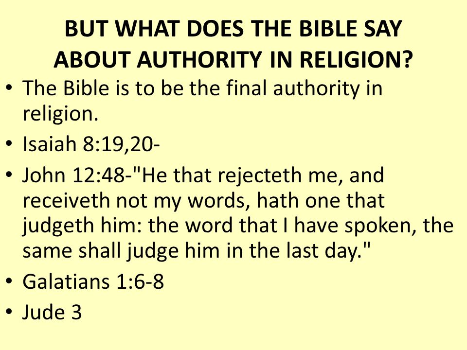 What The Bible Says About Authority In Religion A Topic That Never Becomes Obsolete Ppt Download