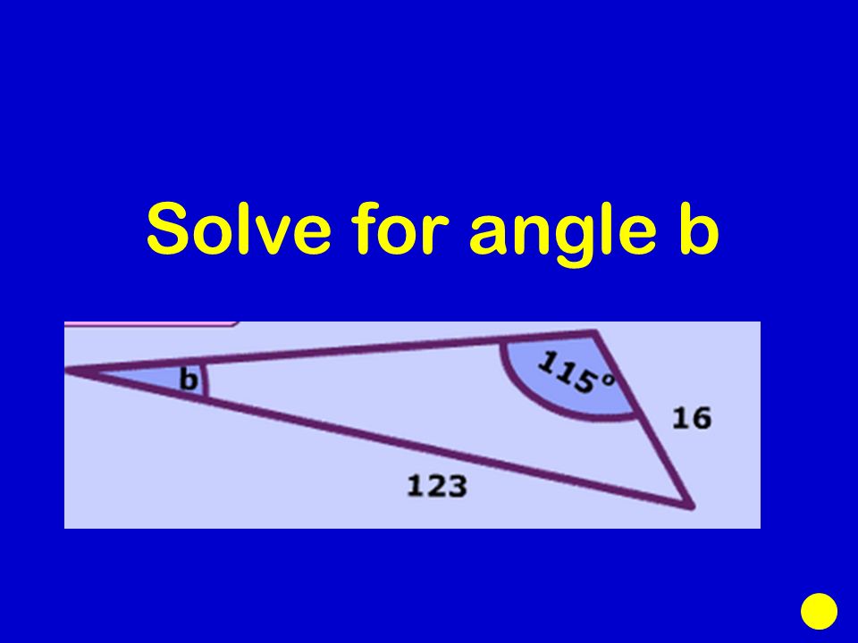 Solve for angle b