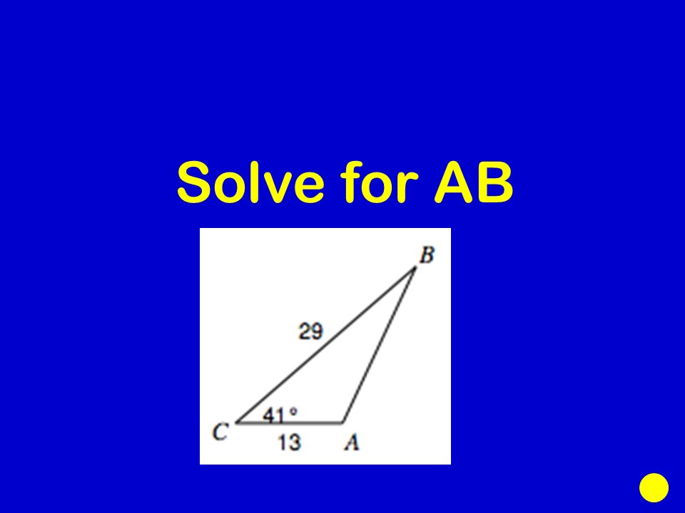 Solve for AB