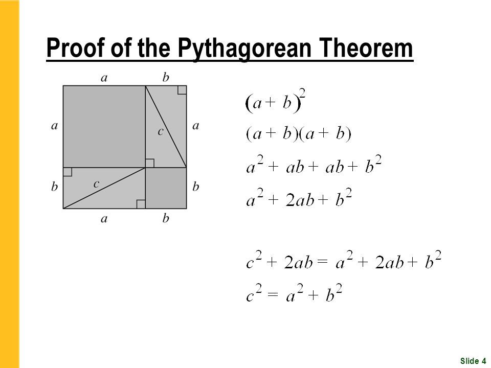 Slide 4 Proof of the Pythagorean Theorem