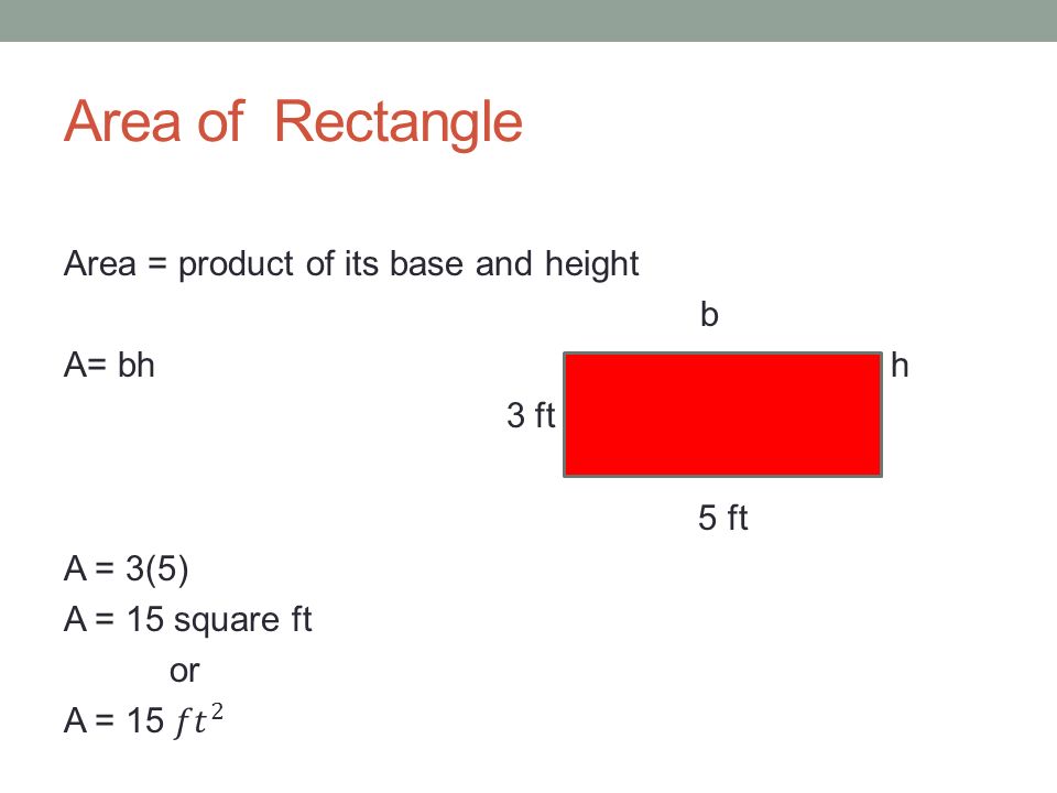 Area of Rectangle
