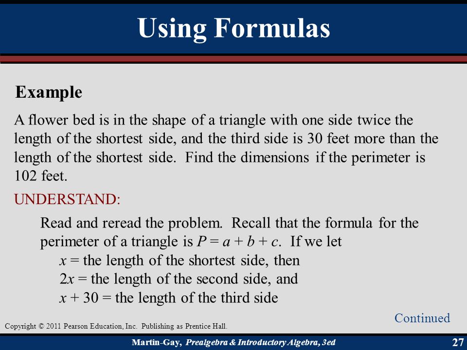 Martin-Gay, Prealgebra & Introductory Algebra, 3ed 27 Copyright © 2011 Pearson Education, Inc.