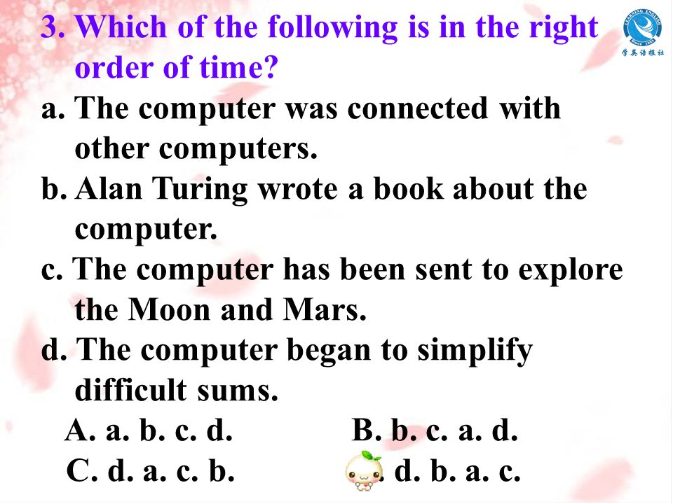1. When was the universal machine built. A. In
