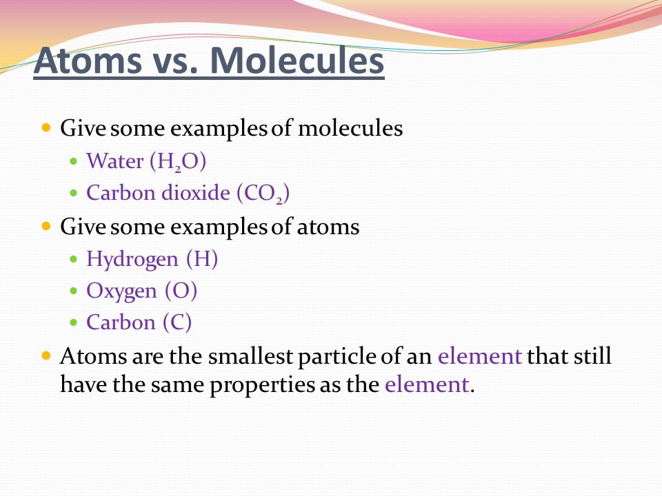 Atoms vs.