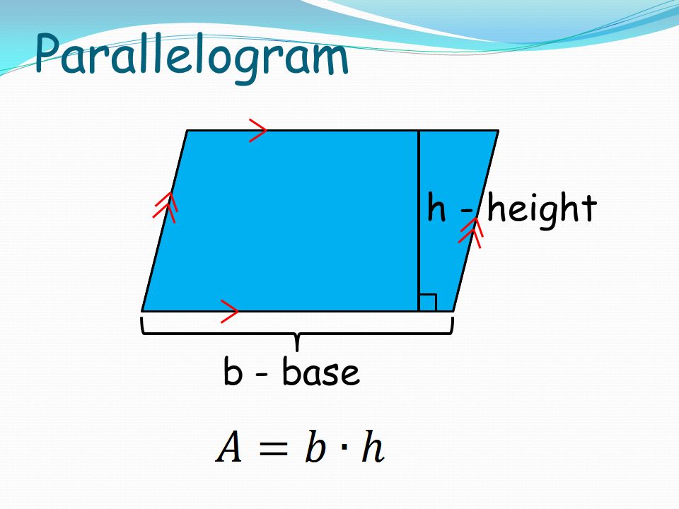Parallelogram b - base h - height