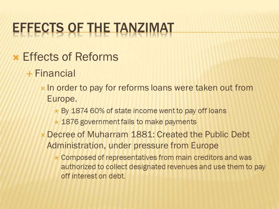 Essential Question: How successful were the reforms of the Tanzimat?  Cleveland CH: ppt download