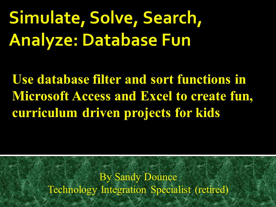 use database filter and