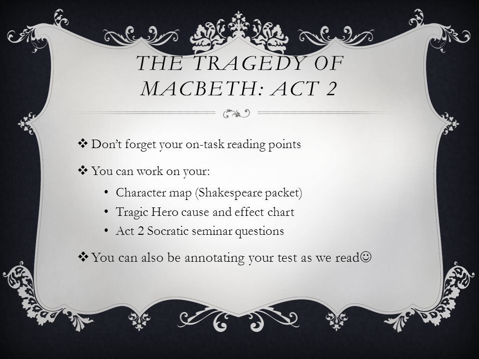 Macbeth Cause And Effect Chart