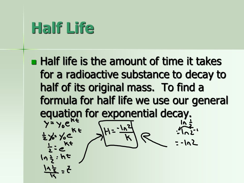 half life formula math