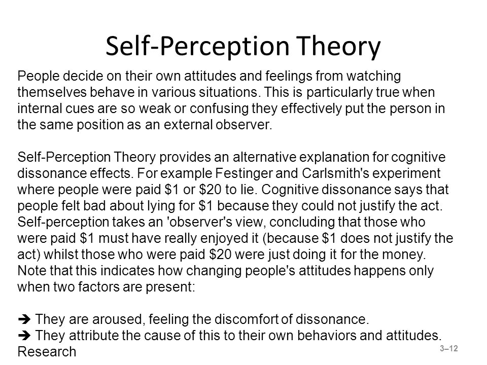 self-perception theory examples Self perception theory examples.