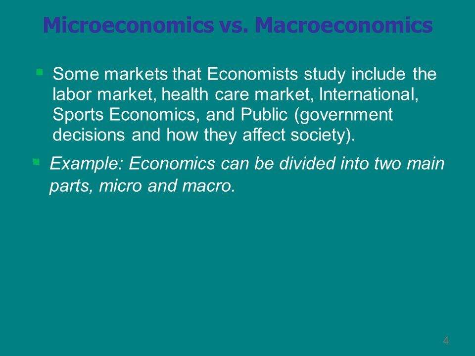 micro vs macro economics examples