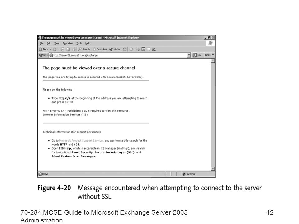 MCSE Guide to Microsoft Exchange Server 2003 Administration 42
