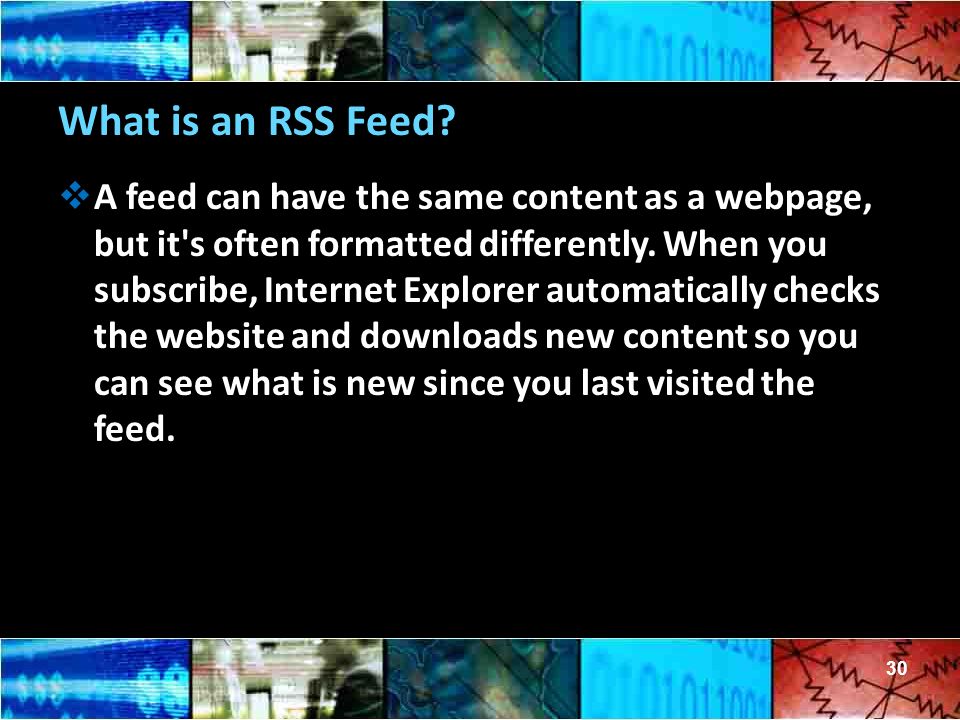 What is an RSS Feed.