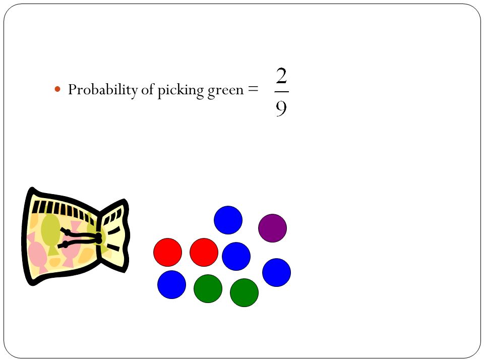 Probability of picking green =