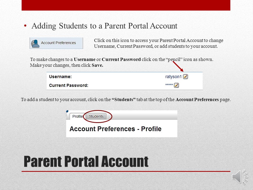 Parent Portal Account Viewing Student Information This feature displays morning and afternoon student bus route information.