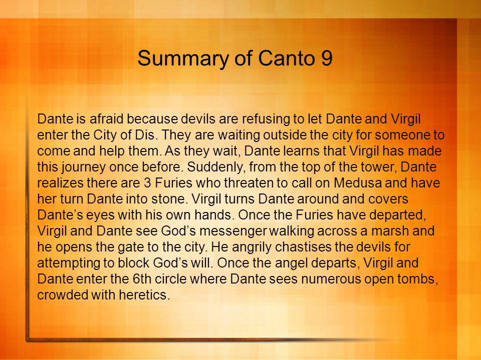 dantes inferno summary by canto