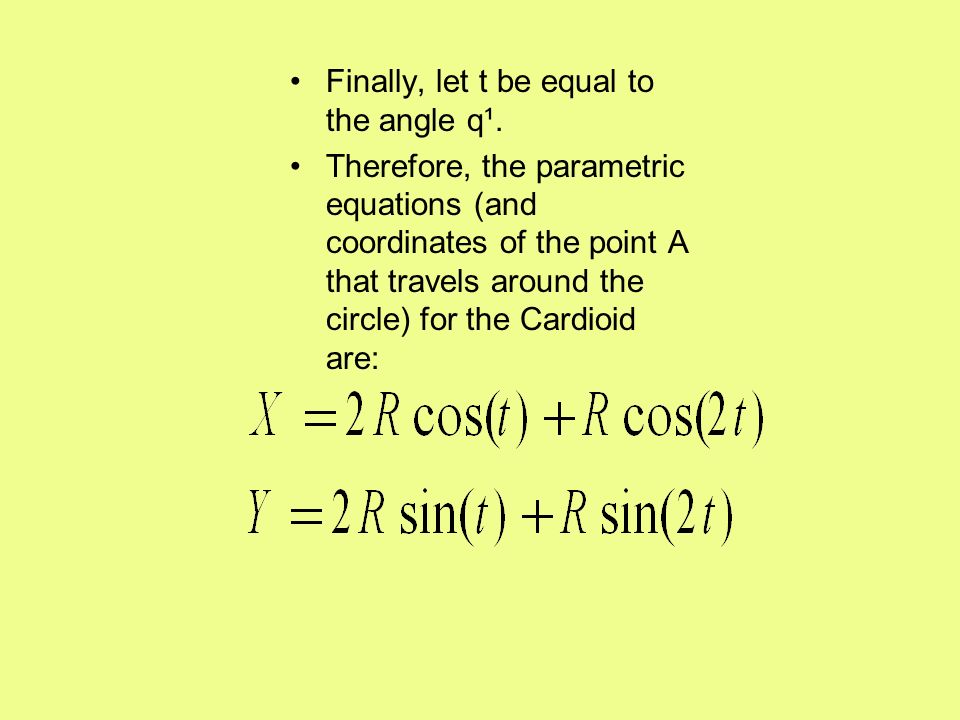 Finally, let t be equal to the angle q¹.