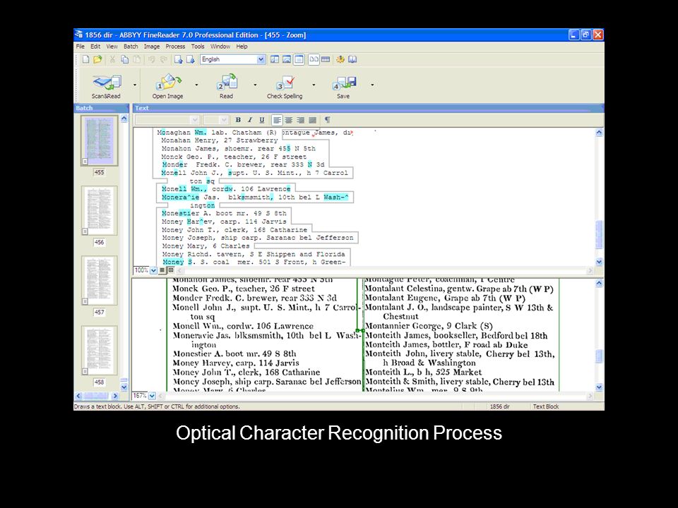 Optical Character Recognition Process