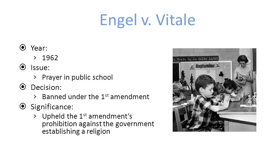 what is the significance of engel v vitale
