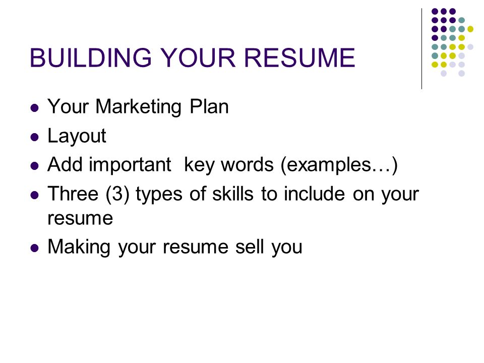 resume interviewing skills marketing yourself one word at a time