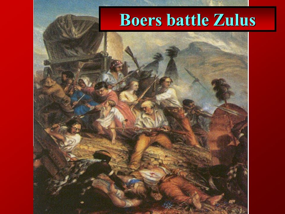 Boers battle Zulus