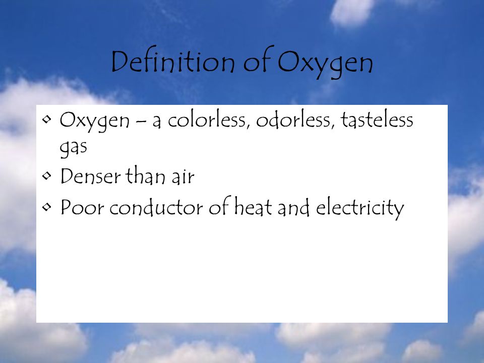 Oxygen definition 2024