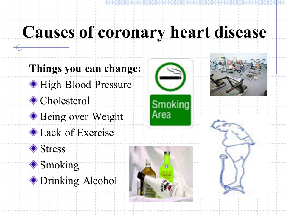 Coronary heart disease Coronary heart disease results from the coronary arteries becoming narrowed with fatty deposits on the inside wall.