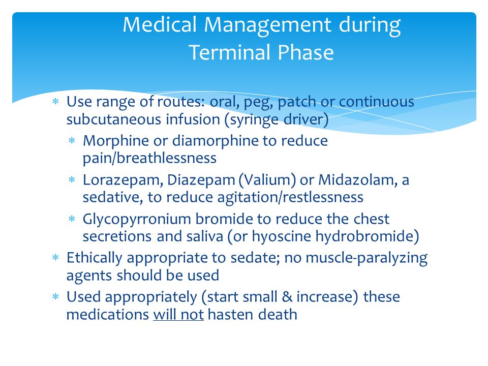 Lorazepam Continuous Subcutaneous Infusions