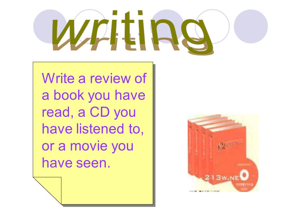 Write a review of a book you have read, a CD you have listened to, or a movie you have seen.