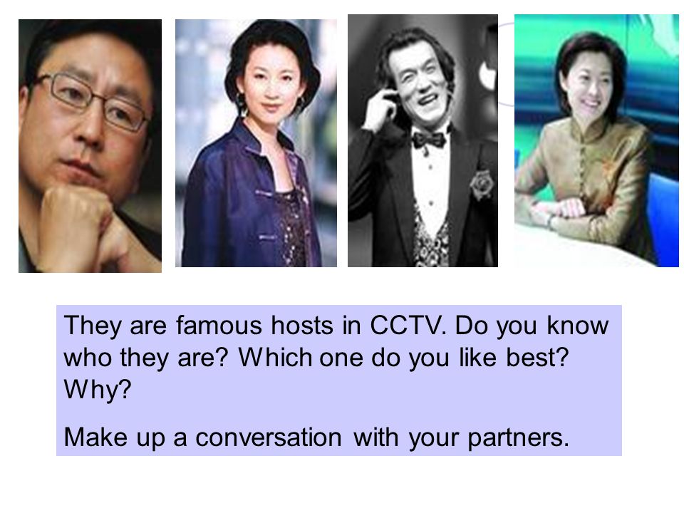 They are famous hosts in CCTV. Do you know who they are.