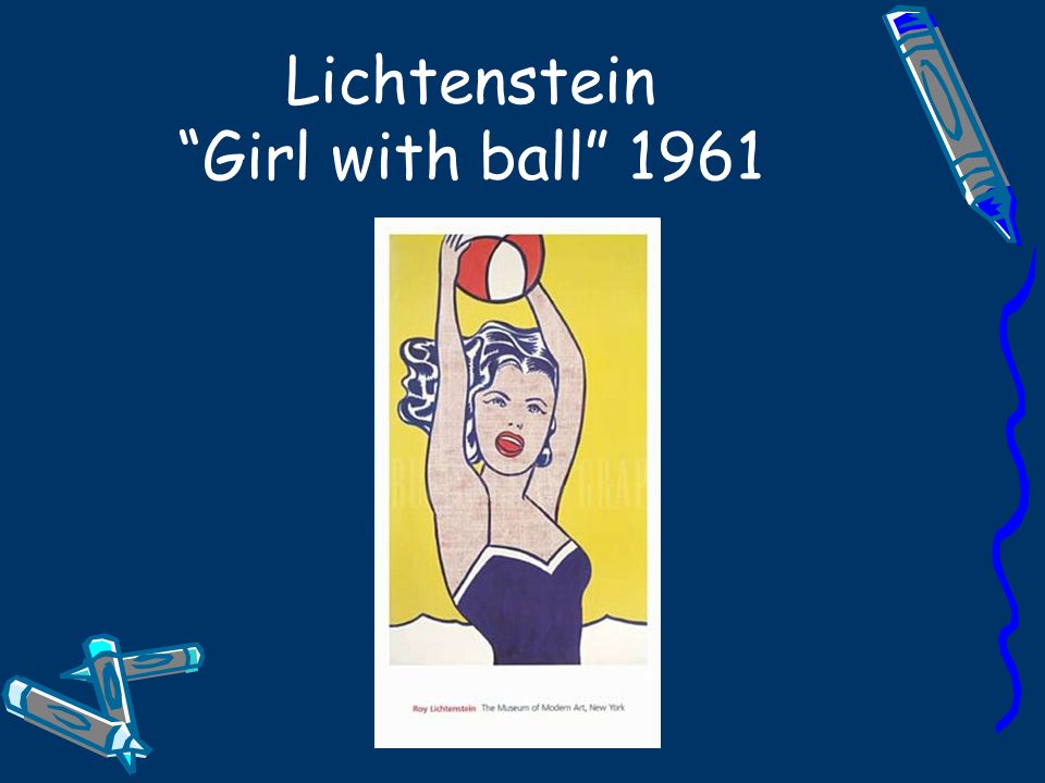 Lichtenstein Girl with ball 1961